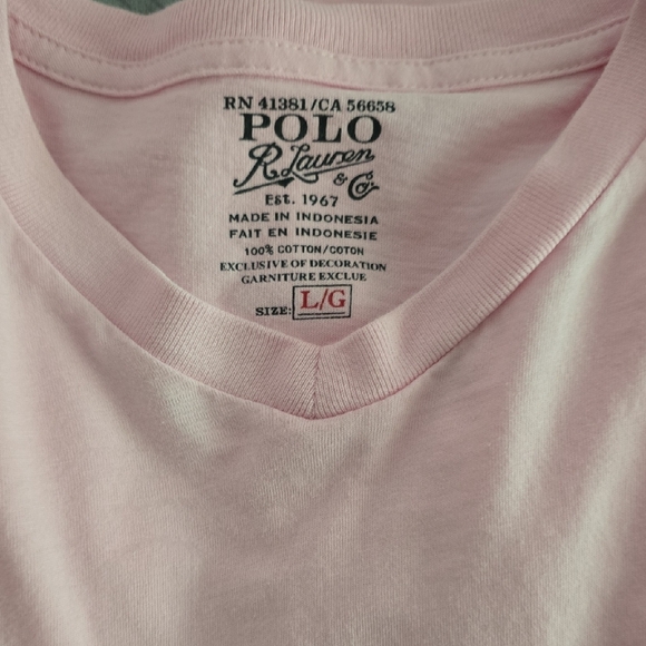 Polo by Ralph Lauren Men's Soft Pink Short Sleeve Tee - Picture 4 of 4